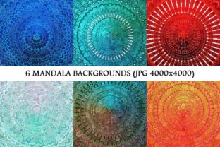 6 Mandala Backgrounds: Elevating Digital and Print Design with High-Resolution Floral Assets