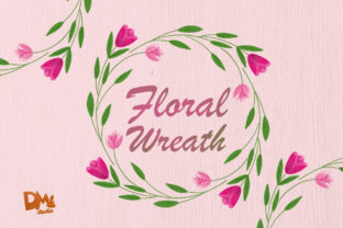 Elevating Creative Projects with a Pink Tulip Flower Wreath Watercolor Design
