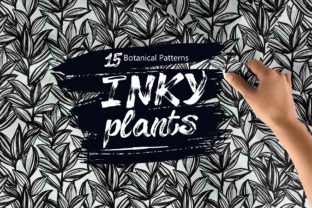 Inky Plants - 15 Botanical Patterns: Elevating Design with Hand-Drawn Texture