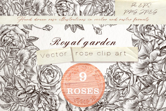 Royal Garden, Vector Clipart Set: Strategic Asset Management for Vintage Design
