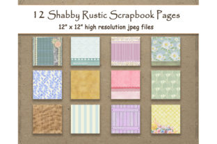Shabby Chic Digital Paper Layout Pattern: Versatile Textures for Modern Crafting