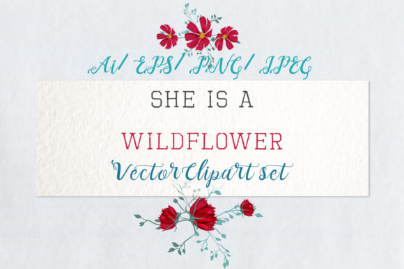 She is Wildflower Vector Clip Art Set 2: A Comprehensive Guide to Soft Realistic Floral Design Assets