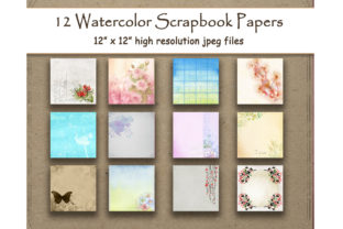 Watercolor Flower Scrapbook Paper Pack Guide