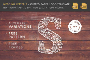 Wedding Letter S Logo Template: Elegant Floral Design
