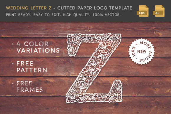 Wedding Letter Z Logo Template: Elevating Brand Identity with Paper-Cut Aesthetics
